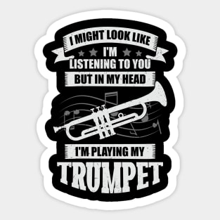 Funny Trumpet Player Music Trumpeter Gift Sticker